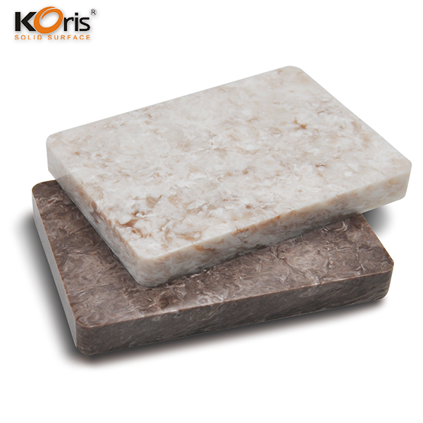 Bancada de pedra artificial colorida de superfície sólida acrílica Koris