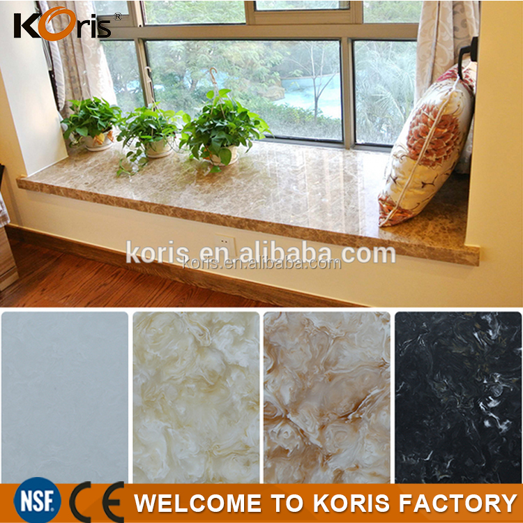 Peitoris de janela de mármore artificial de granito de alta imitação de superfície sólida